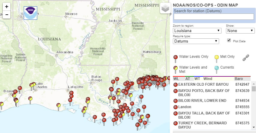 Louisiana Water Datum